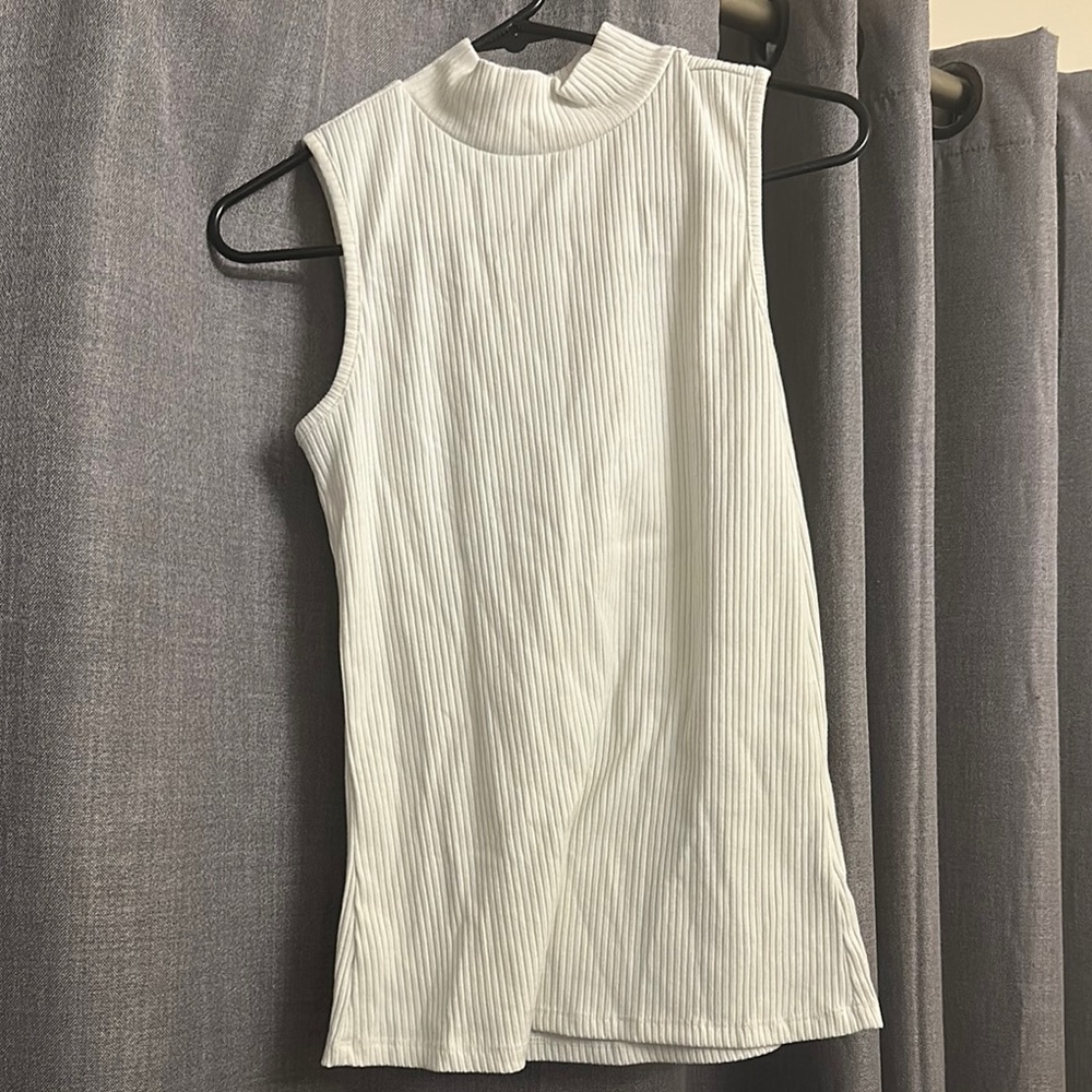 Threads 4 Thought Cream Fitted Sleeveless Tank Top